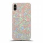 Wholesale iPhone Xr 6.1in IMD Dream Marble Fashion Case (Rainbow White)